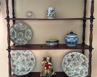 Mahogany open shelf                      27"h x 25"w x 6.5"d