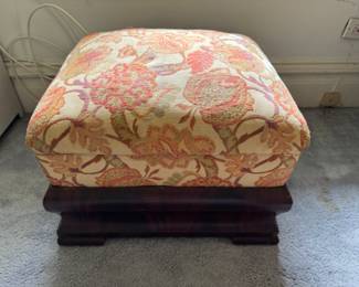 Antique mahogany stool 16"h x 23" x 20"