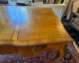 Inlaid French bureau plat                                                        31.5"h x 66.5" w x 35"d