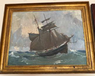 Sigurd Kielland-Brandt (Danish, 1886-1964)                               frame size 19"h x 24'w 