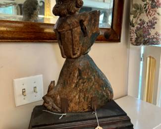 Antique Santos figure on stand