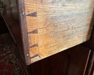 Georgian mahogany step-back cupboard                                    90.5"h x 49"w x 23"d