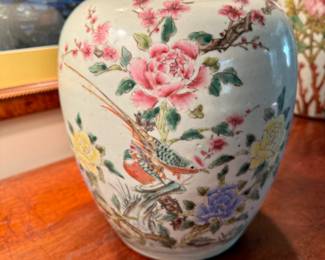 Chinese Famille Rose      11.5" h x 8" diameter 