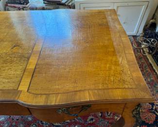 Inlaid French bureau plat                                                        31.5"h x 66.5" w x 35"d