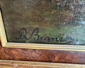 Richard Burnier (1826 - 1884) Dutch Impressionist Barbizon School oil on canvas 26”h x 38.5”w