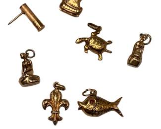 14kt & 18kt Nautically Themed Charms 