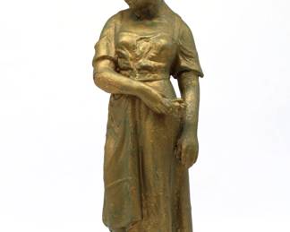 Vintage Metal Statue Gilt