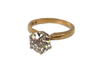 Vintage 2 Carat Round Cut Diamond Ring