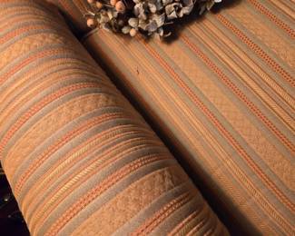 Great orange and green love seat