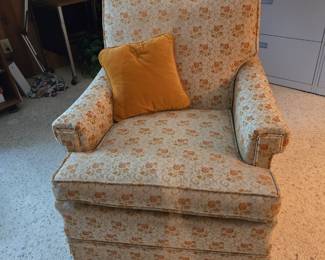 Fun orange print chair