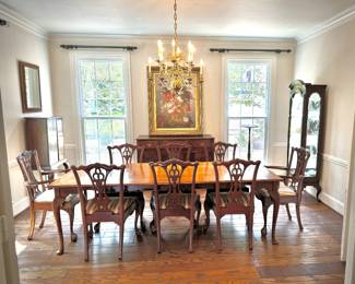 19th c. Chippendale style dining suite 