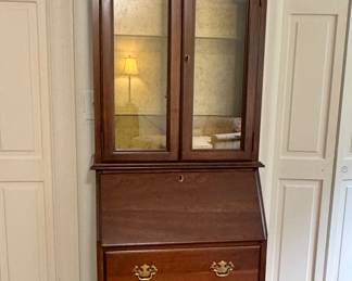 Mahogany light secretary curio