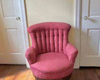 Antique platform rocker and ottoman 
