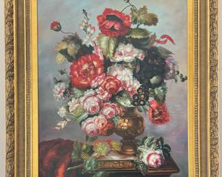 Large floral painting 