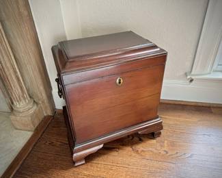 19th c. mahogany trunk