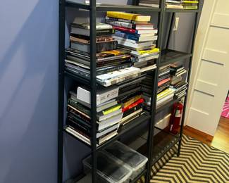 books and bookshelves for sale, many more than what is shown. 