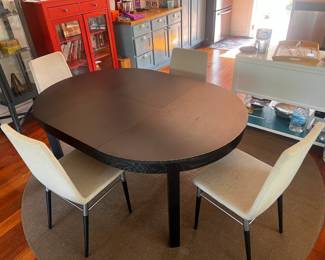 Kitchen dining table and chairs, table expandable