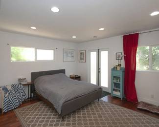 Queensize bed, make up cabinet, rug and other items for sale. 