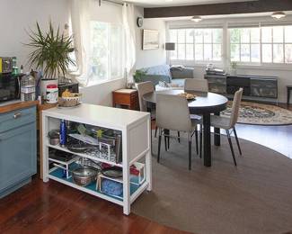 kitchen and dining room furniture, cook ware, appliances (exception: TV, Blender, and Microwave NOT for sale)