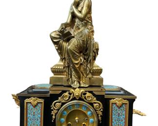 17. Neoclassical Style Gilt Bronze Mantel Clock
