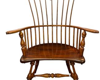 60. Antique New England Comb Back Windsor Chair