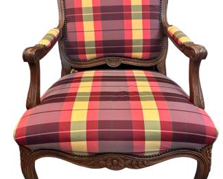 42. Carved Arm Chair by Baker