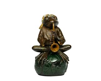 72. Saxophone Frog Figure