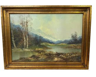 32. Antique Landscape Painting Signed C. Turk