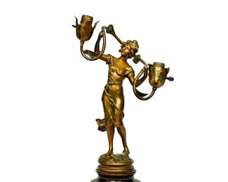 73. Art Nouveaux Figural Lamp