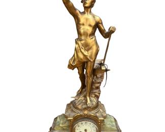 43. French Gilt Bronze & Onyx Clock