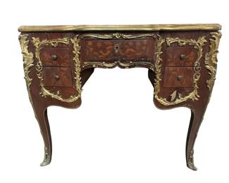 19. LVI Style Kneehole Desk with Ormolu Mounts