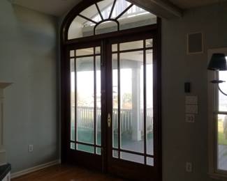 Exterior door set mimics front entry door