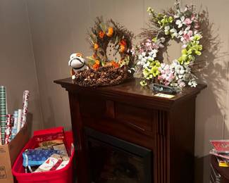 Electric Fireplace, Spring and Fall Decor 