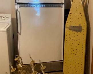 Retro Frigidaire Imperial Frost Free Fridge-not tested, Brass Light Fixture