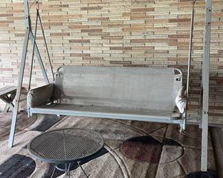 Porch Swing On Stand, Metal Patio Accent Table