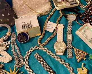 Goldtone Anne Klein Necklace, Vintage Purse, 