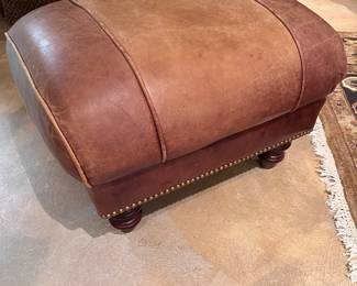 Leather ottoman