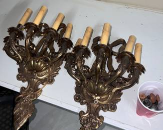 A pair of a few sconces