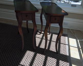 Pair of functional solid wood tables
