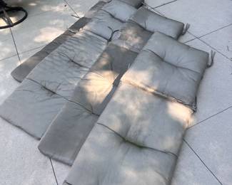 Cushions to the chaise lounges