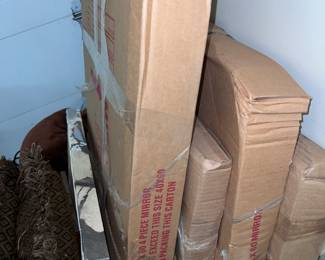 Mirrors and artwork, yet to be extricated