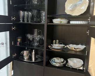 IKEA China cabinet with bar ware