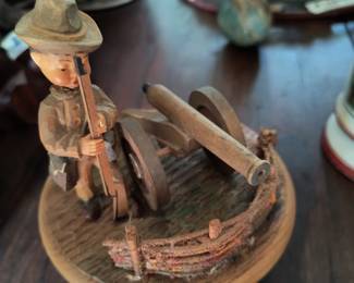 Rare antique Civil War soldier music box (music box needs repair.)