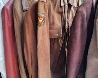 Leather jackets.  Lots of men's and womens vintage clothes.