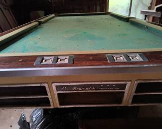 Vintage Brunswick pool table.