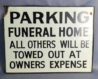 Funeral Home Parking Wood Sign, 18" X 24"