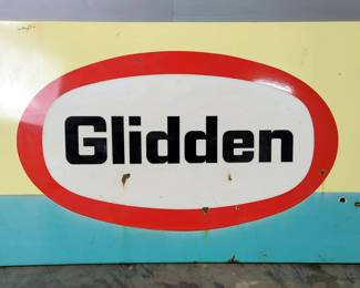 Glidden Metal Sign, 36" x 64"