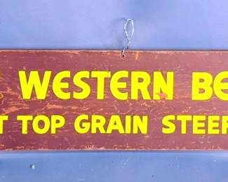 Fine Western Belts Wood Sign, 5.5" X 28"