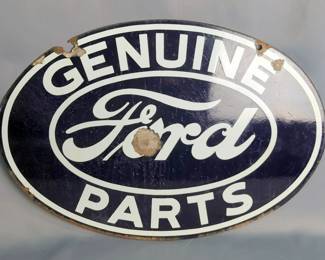 Genuine Ford Parts Metal Sign, 17" X 24"