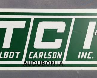 Talbot Carlson Inc Tin Sign, 5" X 14"